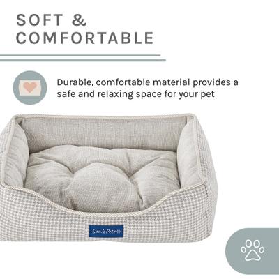 Show full view: Sam's Pets Arlo Plaid Dog Bed, Brown, X-Small slide 7 of 10