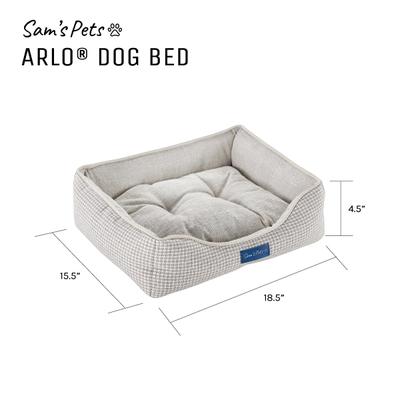 Show full view: Sam's Pets Arlo Plaid Dog Bed, Brown, X-Small slide 9 of 10