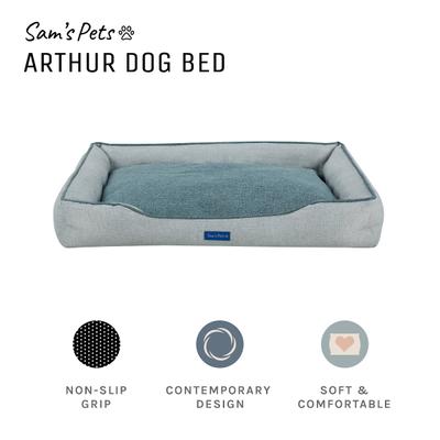 Show full view: Sam's Pets Arthur Dog Bed, Gray, Large slide 3 of 10
