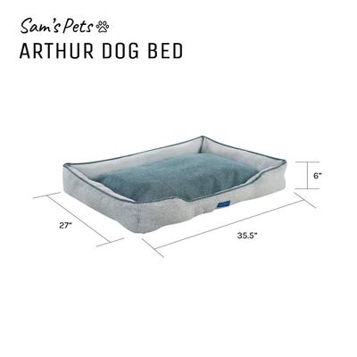 Show full view: Sam's Pets Arthur Dog Bed, Gray, Large slide 9 of 10