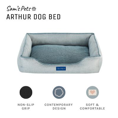 Show full view: Sam's Pets Arthur Dog Bed, Gray, Small slide 3 of 10