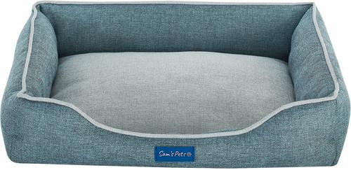 Show full view: Sam's Pets Arthur Dog Bed, Teal, Small slide 4 of 10