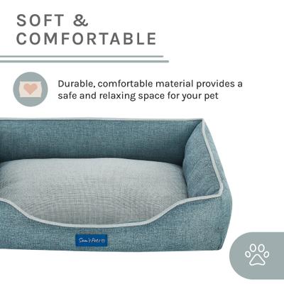 Show full view: Sam's Pets Arthur Dog Bed, Teal, Small slide 7 of 10