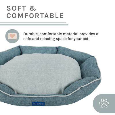 Show full view: Sam's Pets Arthur Hexagon Dog Bed, Teal, Large slide 8 of 11