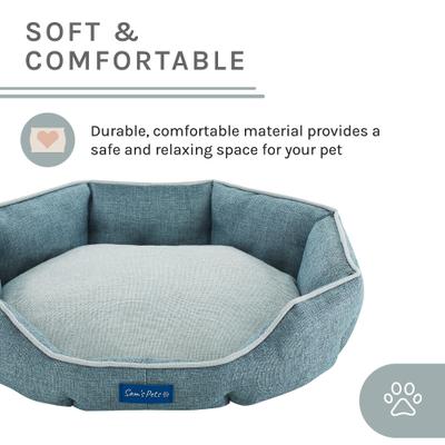 Show full view: Sam's Pets Arthur Hexagon Dog Bed, Teal, Medium slide 7 of 10