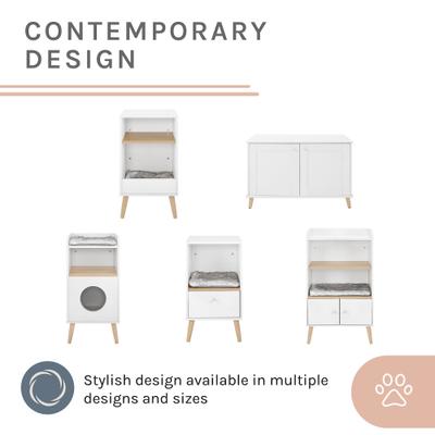 Show full view: Sam's Pets Becky 32-in Bookshelf Cat Tree, White slide 5 of 10