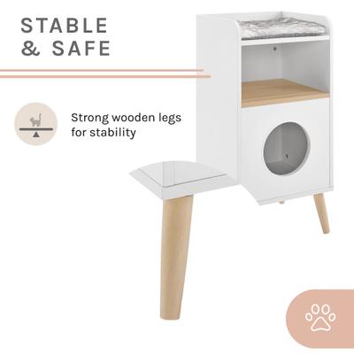 Show full view: Sam's Pets Becky 32-in Bookshelf Cat Tree, White slide 6 of 10