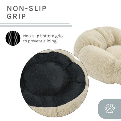 Show full view: Sam's Pets Chloe Cuddler Bolster Dog Bed, Beige, Medium slide 8 of 9