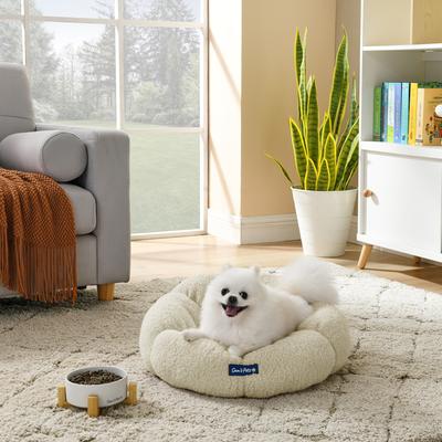 Show full view: Sam's Pets Chloe Cuddler Bolster Dog Bed, Beige, Medium slide 5 of 9