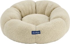 Sam's Pets Chloe Cuddler Bolster Dog & Cat Bed, Beige, Medium