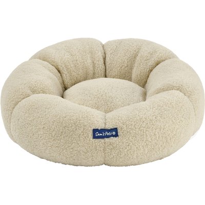 Sam's Pets Sam's Pets Chloe Cuddler Bolster Dog & Cat Bed, Beige, Medium