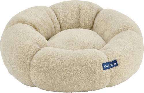 Show full view: Sam's Pets Chloe Cuddler Bolster Dog & Cat Bed, Beige, Medium slide 2 of 10