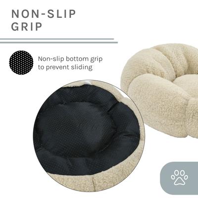 Show full view: Sam's Pets Chloe Cuddler Bolster Dog & Cat Bed, Beige, Medium slide 7 of 10