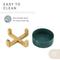 Show in main carousel: Sam's Pets Coco Single Ceramic Dog Bowl with Wood Stand, Green, Single slide 6 of 8