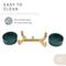 Show in main carousel: Sam's Pets Coco Single Ceramic Dog Bowl with Wood Stand, Green, Double slide 6 of 8