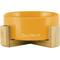 Show in main carousel: Sam's Pets Coco Single Ceramic Dog Bowl with Wood Stand, Yellow, Single slide 1 of 8