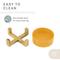 Show in main carousel: Sam's Pets Coco Single Ceramic Dog Bowl with Wood Stand, Yellow, Single slide 6 of 8