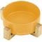 Show in main carousel: Sam's Pets Coco Single Ceramic Dog Bowl with Wood Stand, Yellow, Single slide 2 of 8