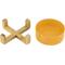 Show in main carousel: Sam's Pets Coco Single Ceramic Dog Bowl with Wood Stand, Yellow, Single slide 3 of 8