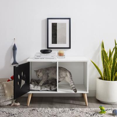 Show full view: Sam's Pets Convertible 22-in Cat Tree End Table, Black & White slide 3 of 11