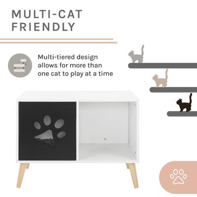Show full view: Sam's Pets Convertible 22-in Cat Tree End Table, Black & White slide 5 of 11