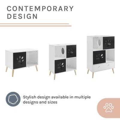 Show full view: Sam's Pets Convertible 22-in Cat Tree End Table, Black & White slide 6 of 11