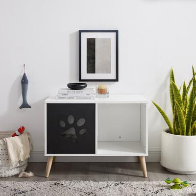 Show full view: Sam's Pets Convertible 22-in Cat Tree End Table, Black & White slide 9 of 11