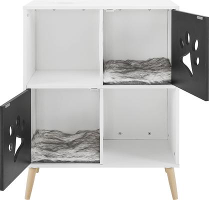 Show full view: Sam's Pets Convertible 37-in End-Table Shelf Cat Tree, Black & White slide 2 of 9