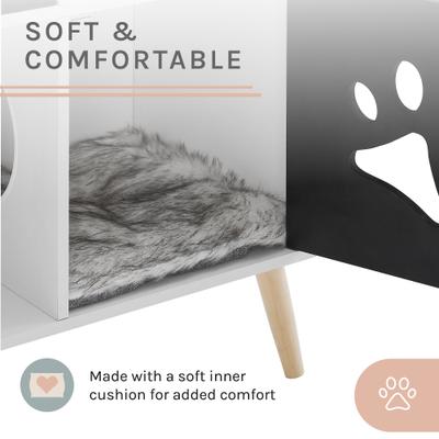 Show full view: Sam's Pets Convertible 37-in End-Table Shelf Cat Tree, Black & White slide 7 of 9