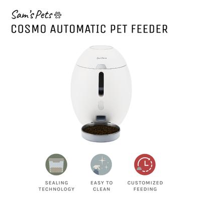 Show full view: Sam's Pets Cosmo Automatic Dog & Cat Feeder, White, 13-cup slide 10 of 10