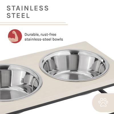 Show full view: Sam's Pets Dan Single Wood & Stainless Steel Dog Bowl, Large slide 6 of 11