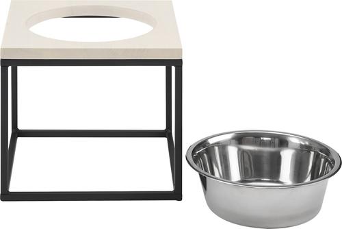 Show full view: Sam's Pets Dan Single Wood & Stainless Steel Dog Bowl, Small slide 3 of 6