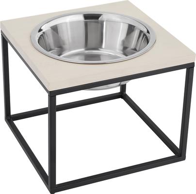 Show full view: Sam's Pets Dan Single Wood & Stainless Steel Dog Bowl, Small slide 5 of 6