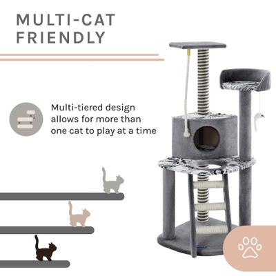 Show full view: Sam's Pets Dazzle 47-in Cat Scratching Tree, Gray slide 5 of 11