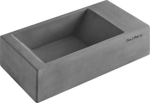 Show full view: Sam's Pets Duke Non-skid Stone Dog Bowl, Grey, 30-oz slide 3 of 5