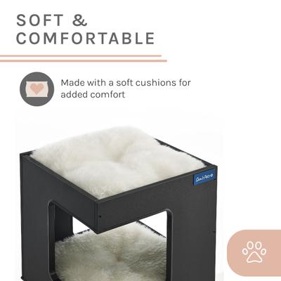 Show full view: Sam's Pets Escher 23.5-in Faux Fur Cat Tree & Condo, Black slide 8 of 10