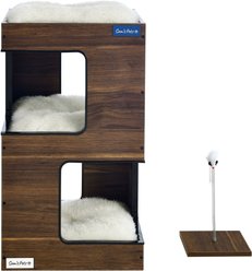 Sam's Pets Escher 23.5-in Faux Fur Cat Tree & Condo, Brown