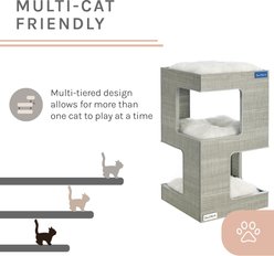 Sam's Pets Escher 23.5-in Faux Fur Cat Tree & Condo, Grey slide 2 of 9