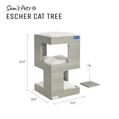 Show full view: Sam's Pets Escher 23.5-in Faux Fur Cat Tree & Condo, Grey slide 9 of 10