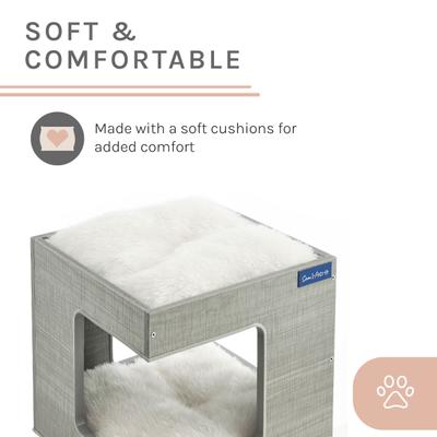 Show full view: Sam's Pets Escher 23.5-in Faux Fur Cat Tree & Condo, Grey slide 8 of 10