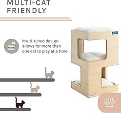 Sam's Pets Escher 23.5-in Faux Fur Cat Tree & Condo, White slide 2 of 9