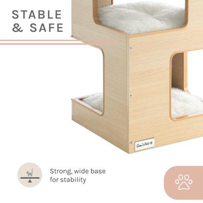 Show full view: Sam's Pets Escher 23.5-in Faux Fur Cat Tree & Condo, White slide 7 of 10