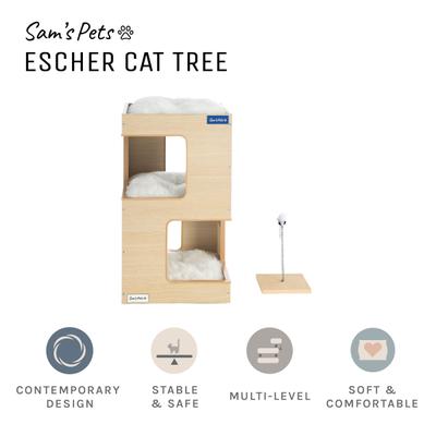 Show full view: Sam's Pets Escher 23.5-in Faux Fur Cat Tree & Condo, White slide 4 of 10