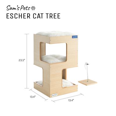 Show full view: Sam's Pets Escher 23.5-in Faux Fur Cat Tree & Condo, White slide 9 of 10