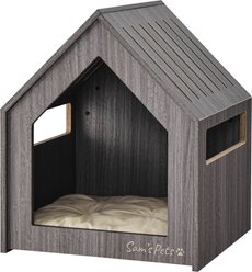 Sam's Pets Forest 23-in Dog House, Grey, Medium
