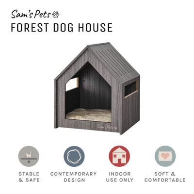 Show full view: Sam's Pets Forest 23-in Dog House, Grey, Medium slide 7 of 9