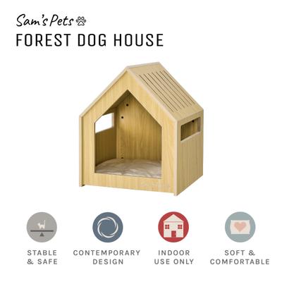 Show full view: Sam's Pets Forest 23-in Dog House, Natural Oak, Medium slide 8 of 10