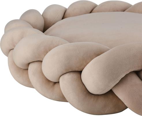 Show full view: Sam's Pets Ivy Bolster Dog & Cat Bed, Beige, Medium slide 2 of 9