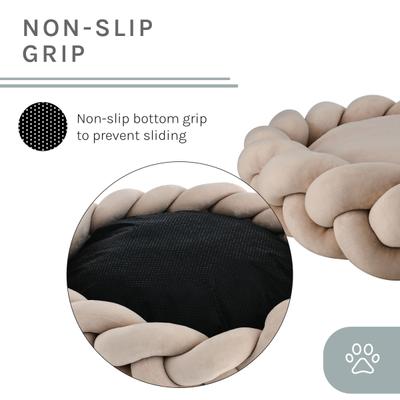 Show full view: Sam's Pets Ivy Bolster Dog & Cat Bed, Beige, Medium slide 8 of 9