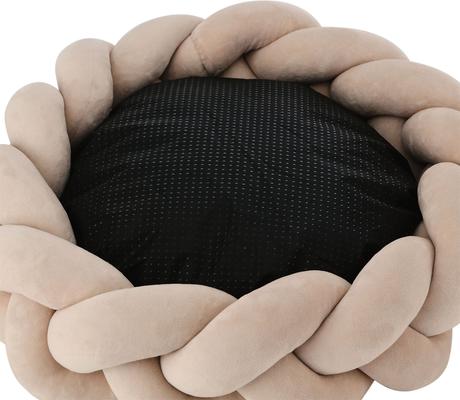 Show full view: Sam's Pets Ivy Bolster Dog & Cat Bed, Beige, Small slide 3 of 9